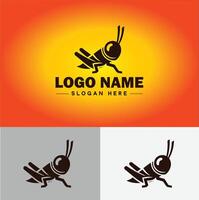 gafanhoto logotipo vetor arte ícone gráficos para companhia marca o negócio ícone gafanhoto logotipo modelo