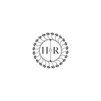 hr simples Casamento inicial conceito com Alto qualidade logotipo Projeto vetor