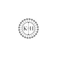 kh simples Casamento inicial conceito com Alto qualidade logotipo Projeto vetor