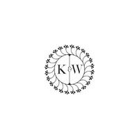 kw simples Casamento inicial conceito com Alto qualidade logotipo Projeto vetor