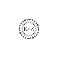 kz simples Casamento inicial conceito com Alto qualidade logotipo Projeto vetor