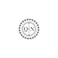 qn simples Casamento inicial conceito com Alto qualidade logotipo Projeto vetor