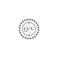 qv simples Casamento inicial conceito com Alto qualidade logotipo Projeto vetor