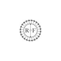 rf simples Casamento inicial conceito com Alto qualidade logotipo Projeto vetor
