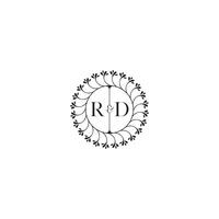 rd simples Casamento inicial conceito com Alto qualidade logotipo Projeto vetor