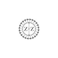 zz simples Casamento inicial conceito com Alto qualidade logotipo Projeto vetor