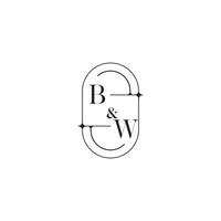 bw linha simples inicial conceito com Alto qualidade logotipo Projeto vetor
