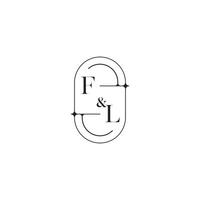 fl linha simples inicial conceito com Alto qualidade logotipo Projeto vetor