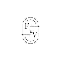 fv linha simples inicial conceito com Alto qualidade logotipo Projeto vetor