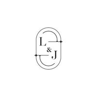 lj linha simples inicial conceito com Alto qualidade logotipo Projeto vetor