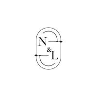 nl linha simples inicial conceito com Alto qualidade logotipo Projeto vetor