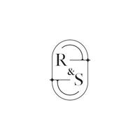 rs linha simples inicial conceito com Alto qualidade logotipo Projeto vetor