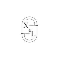 xl linha simples inicial conceito com Alto qualidade logotipo Projeto vetor