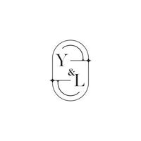 il linha simples inicial conceito com Alto qualidade logotipo Projeto vetor