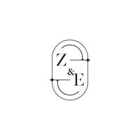Z e linha simples inicial conceito com Alto qualidade logotipo Projeto vetor