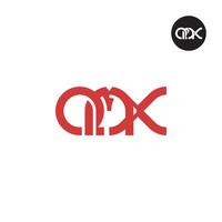 carta qmx monograma logotipo Projeto vetor