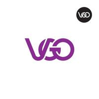 carta vgo monograma logotipo Projeto vetor