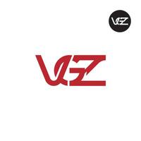 carta vgz monograma logotipo Projeto vetor