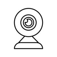 Webcam ícone ou logotipo ilustração esboço Preto estilo vetor