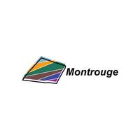 Montrouge cidade mapa. vetor mapa do França país colorida projeto, ilustração Projeto modelo em branco fundo