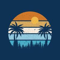 ilustração vetorial de logotipo de praia de verão vetor