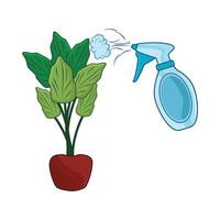 ilustração do plantar spray vetor