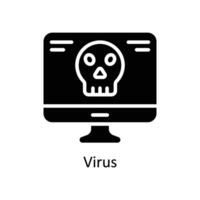 vírus vetor sólido ícone estilo ilustração. eps 10 Arquivo