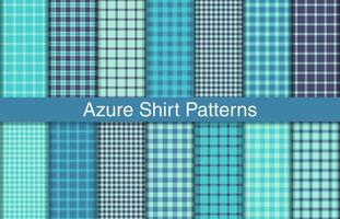 azul xadrez Pacotes, têxtil projeto, xadrez tecido padronizar para camisa, vestir, terno, invólucro papel imprimir, convite e presente cartão. vetor