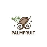 minimalista Palma fruta logotipo ilustração adequado para fruta fazer compras e fruta Fazenda vetor