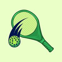 pickleball com exitos efeito vetor ilustração