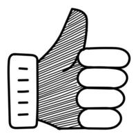 curtidas ícone. digital marketing conceito. curtidas rabisco mão desenhado ícone. digital marketing ícone mão desenhando esboço símbolo vetor