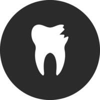 ícone de vetor de dente quebrado