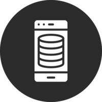 Smartphone base de dados vetor ícone