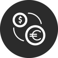 ícone de vetor de troca de dinheiro