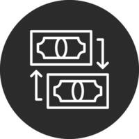 ícone de vetor de transferência de dinheiro