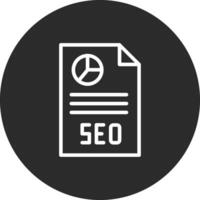 ícone de vetor de relatório de seo