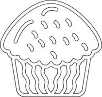 ícone de vetor de cupcake