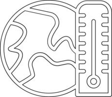 ícone de vetor de aquecimento global