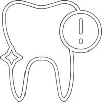 ícone de vetor de problema de dente