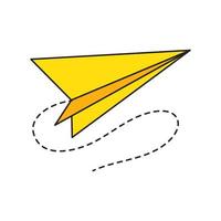 voando avião de papel vetor