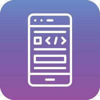 Smartphone codificação vetor ícone