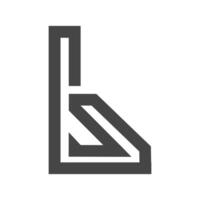 logotipo das iniciais do alfabeto bs, sb, s e b vetor