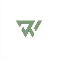 inicial carta wr ou rw logotipo vetor Projeto modelo