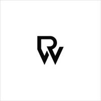 inicial carta wr ou rw logotipo vetor Projeto modelo