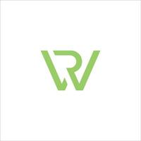 inicial carta wr ou rw logotipo vetor Projeto modelo