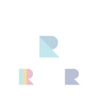 r ou rr logotipo e ícone Projeto vetor