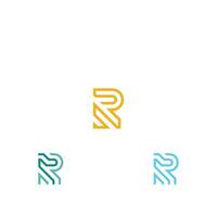 r ou rr logotipo e ícone Projeto vetor