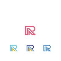 r ou rr logotipo e ícone Projeto vetor