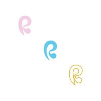 r ou rr logotipo e ícone Projeto vetor