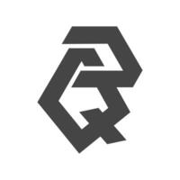 qr, rq, q e r abstrato inicial monograma carta alfabeto logotipo Projeto vetor